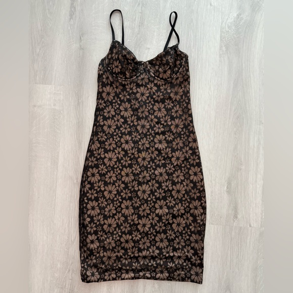 Victorias Secret Floral Lace Bodycon Midi Dress - Picture 1 of 4